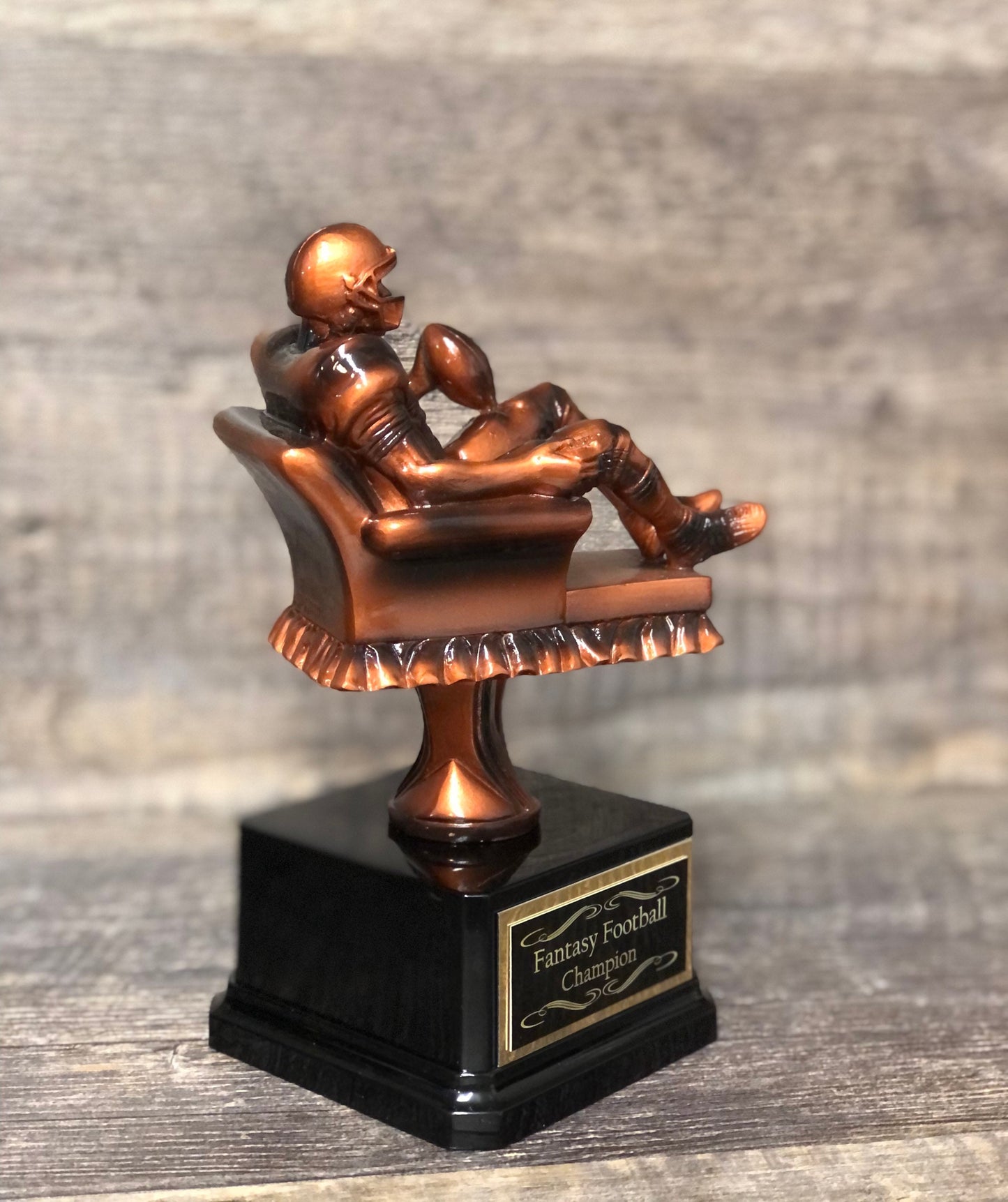 Fantasy Football Trophy Award Armchair Quarterback Football Trophy League Winner 9" Custom Personalized Trophy Free Engraving