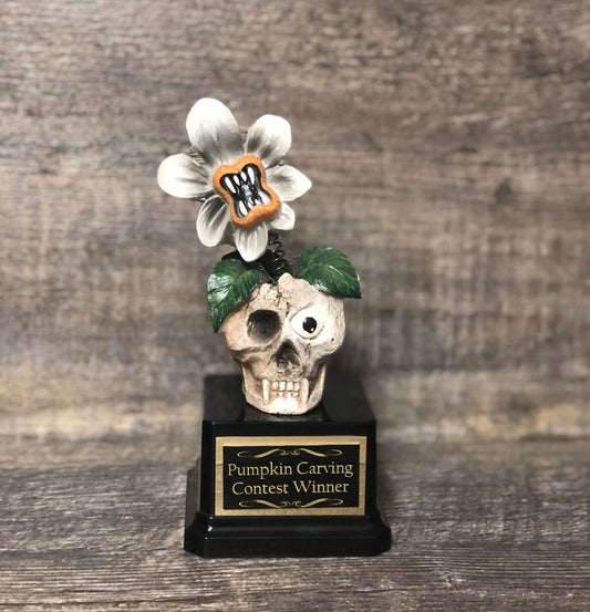 Halloween Trophy Skull Bobble Head Halloween Pumpkin Carving Contest Trophy Best Costume Contest Jack O Lantern Halloween Decor