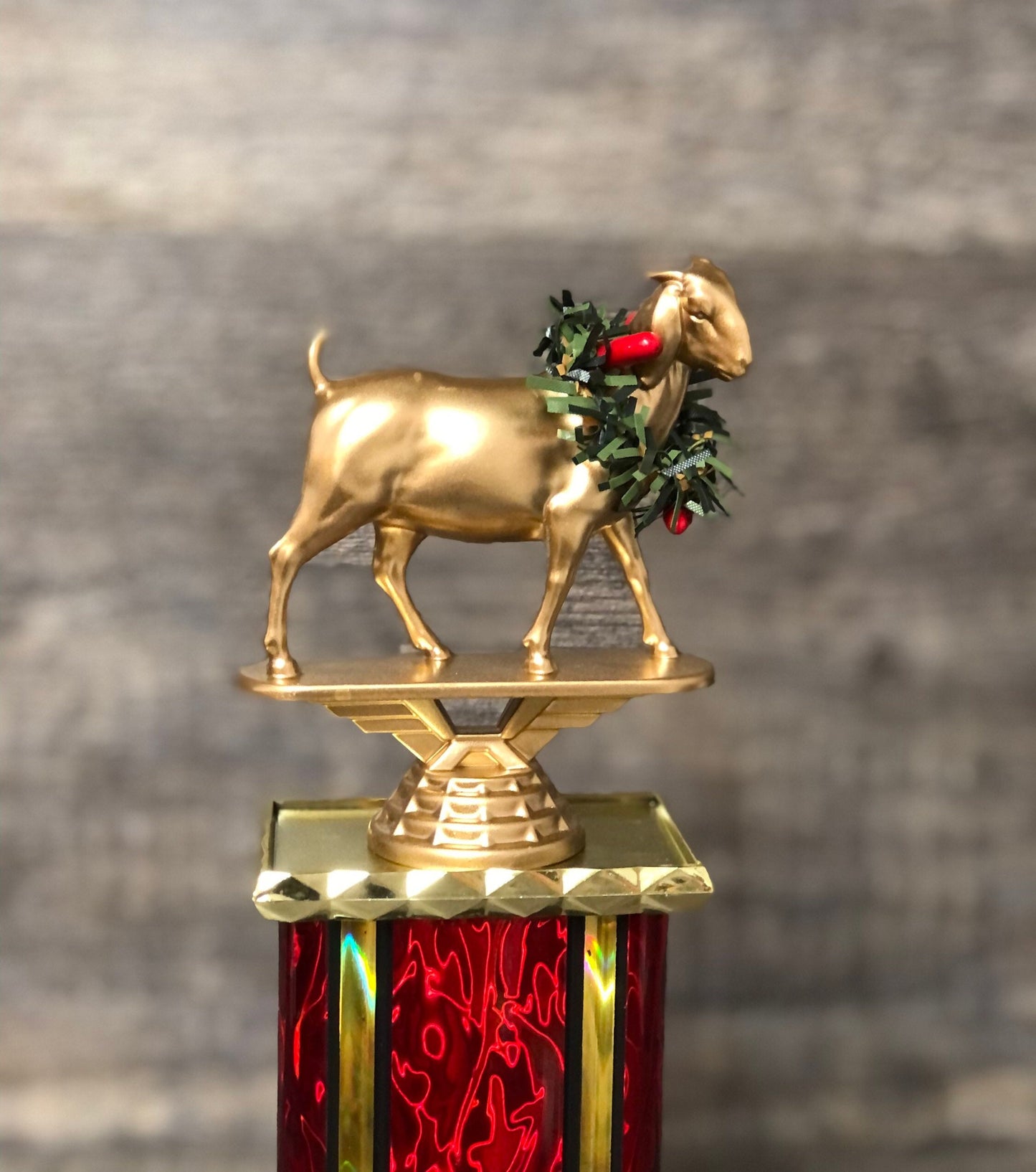 Fantasy Football Trophy Funny GOLDEN GOAT Greatest of All Time Award Bragging Rights Best Stats Achievement Award Personalize Winner