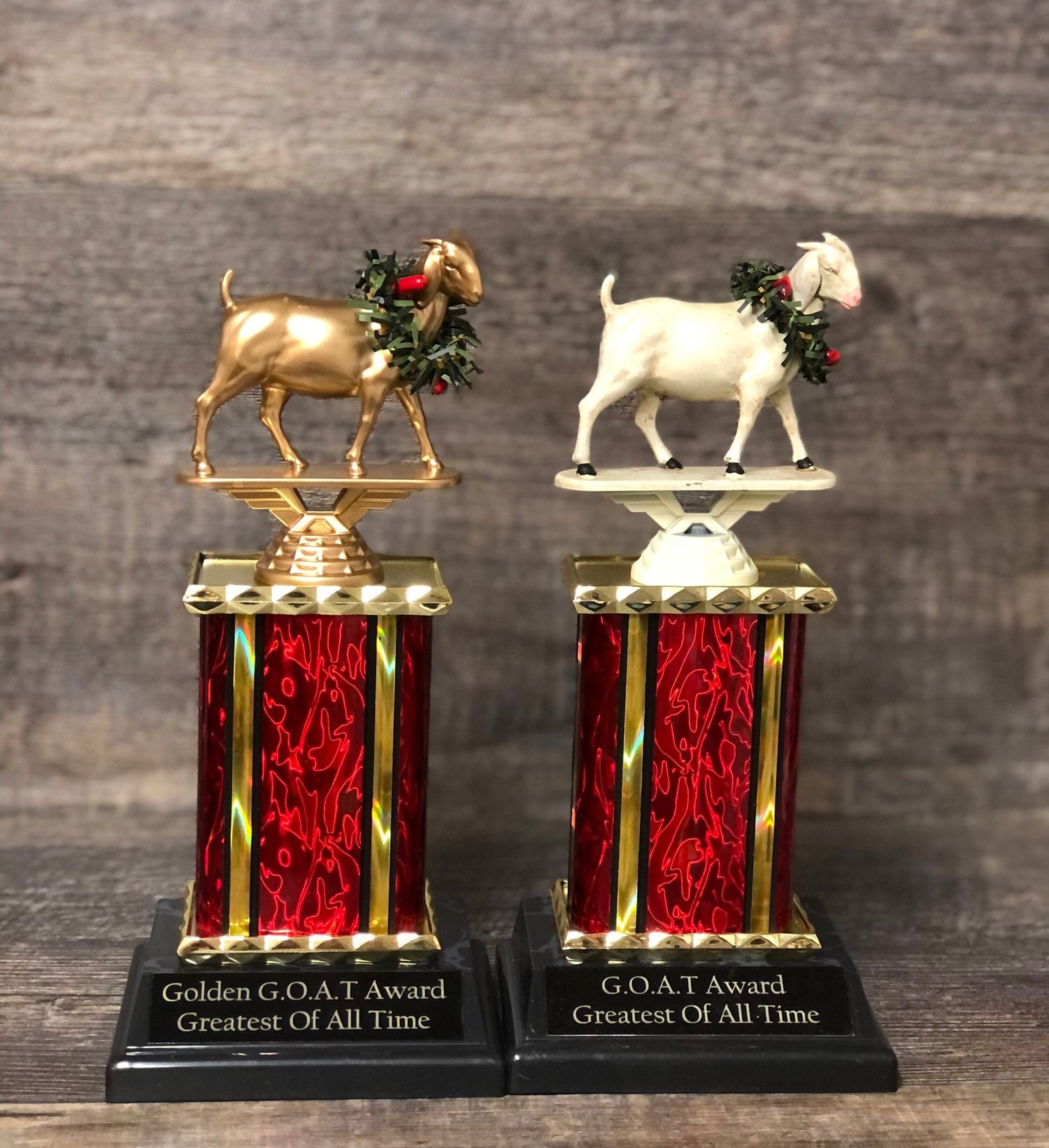 GOLDEN GOAT Trophy Greatest of All Time Corporate Award Trophy Employee Of The Month Top Sales Motivational Achievement Award Personalized