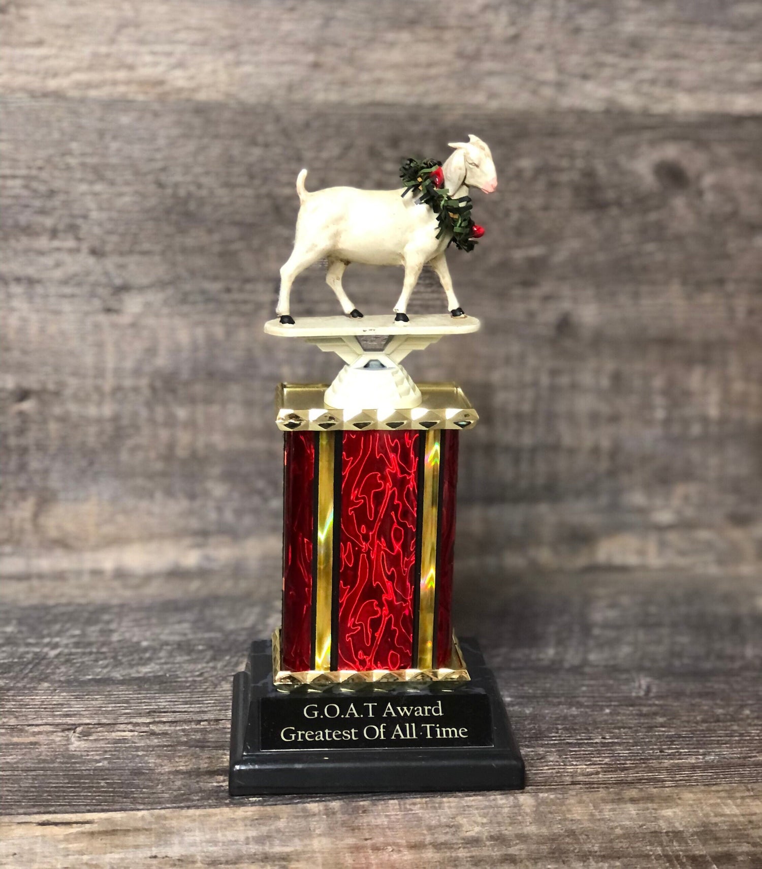 GOAT Trophy Greatest of All Time Corporate Award Trophy Employee Of The Month Top Sales Motivational Achievement Award Personalized