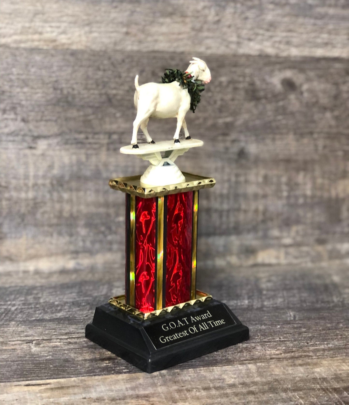 Funny Trophy GOAT Trophy Greatest of All Time Award Trophy Hand Painted Top Sales Motivational Achievement Award Personalized Winner