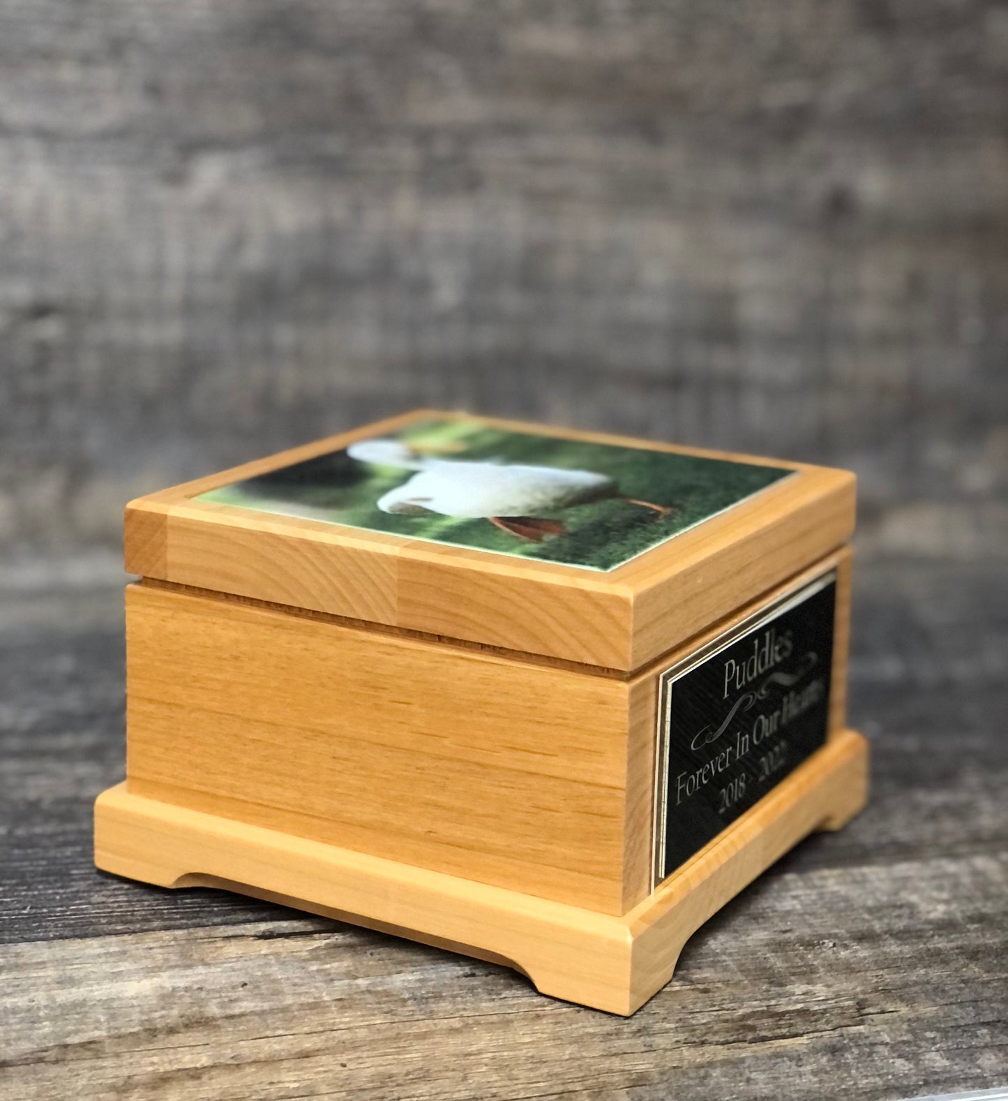 Duck Urn Small Animal Pet Urn Bird Chicken Hen Rooster Urn Pet Memorial Keepsake Box Cremation Urn Custom Photo Tile & Engraved Tag To 25lbs