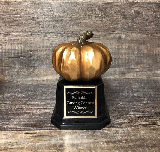 Halloween Trophy Gold Pumpkin Carving Contest Jack O Lantern Trophy or Best Costume Contest Prize Pumpkin Halloween Decor Halloween Trophies