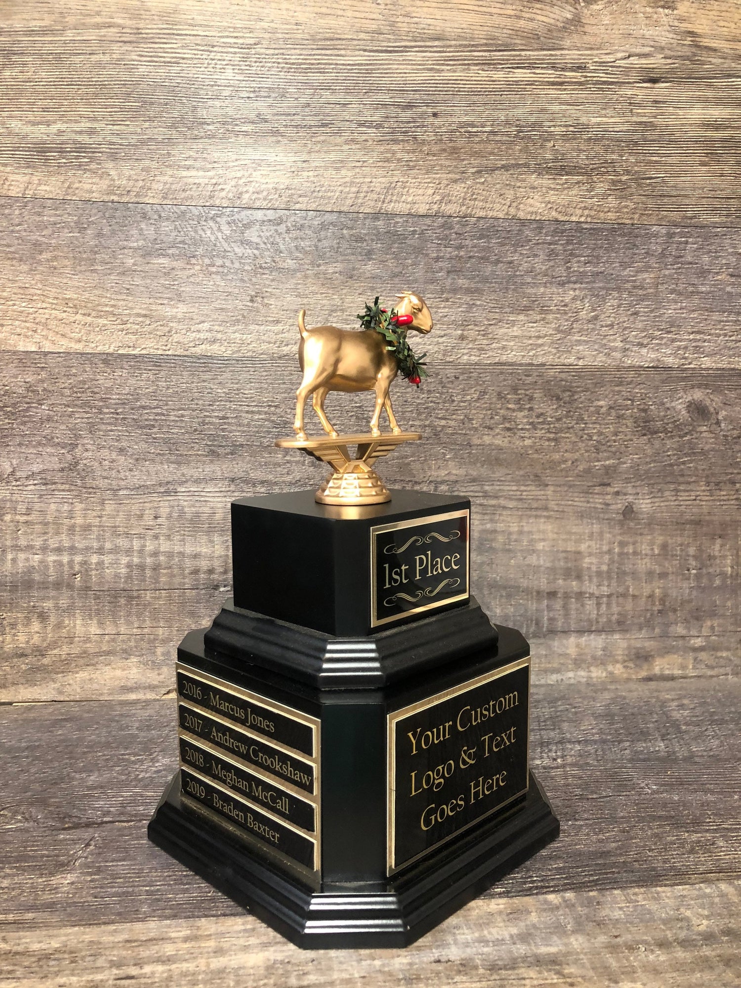 GOAT Trophy Greatest of All Time Award Trophy Hand Painted 