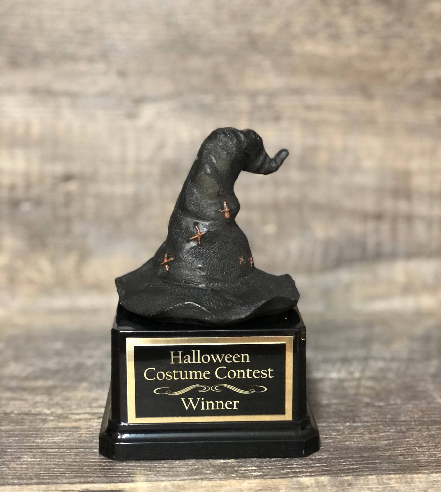 Halloween Trophy Witches Hat Best Costume Winner Pumpkin Carving Contest Pumpkin Trophy Witch Hat Halloween Decor Trunk or Treat Trophy