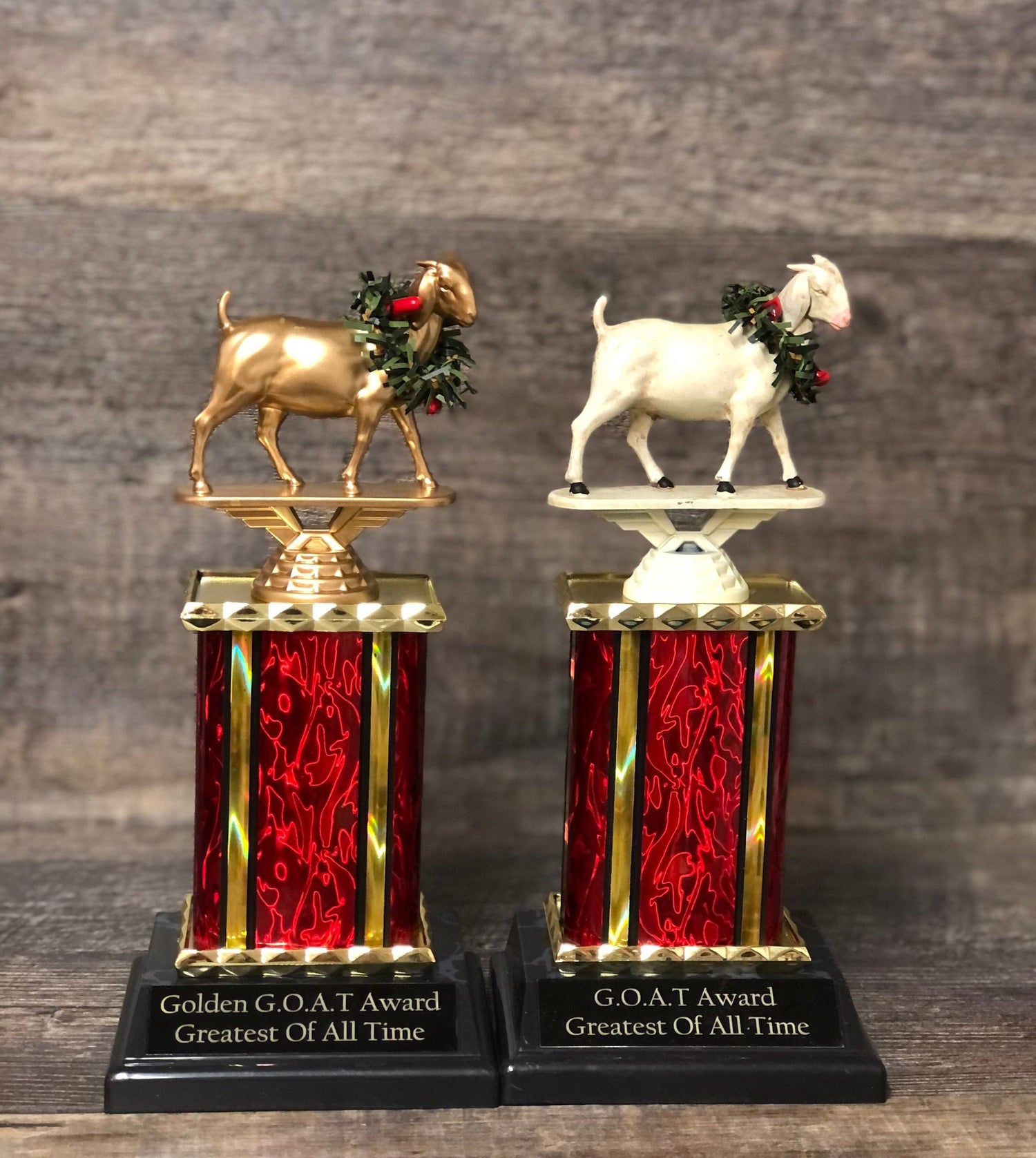 Funny Trophy GOAT Trophy Greatest of All Time Award Trophy Hand Painted Top Sales Motivational Achievement Award Personalized Winner