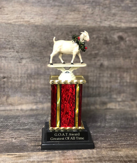 Funny Trophy GOAT Trophy Greatest of All Time Award Trophy Hand Painted Top Sales Motivational Achievement Award Personalized Winner