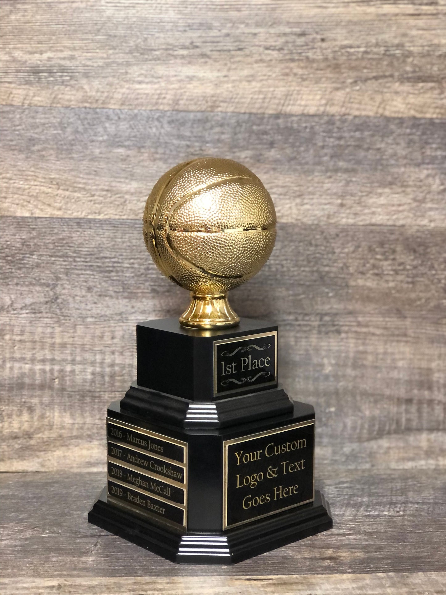 Basketball Trophy Basketball Madness Fantasy Trophy 6 or 12  Perpetual Trophy League Bracket Winner Fantasy Basketball Award Trophy