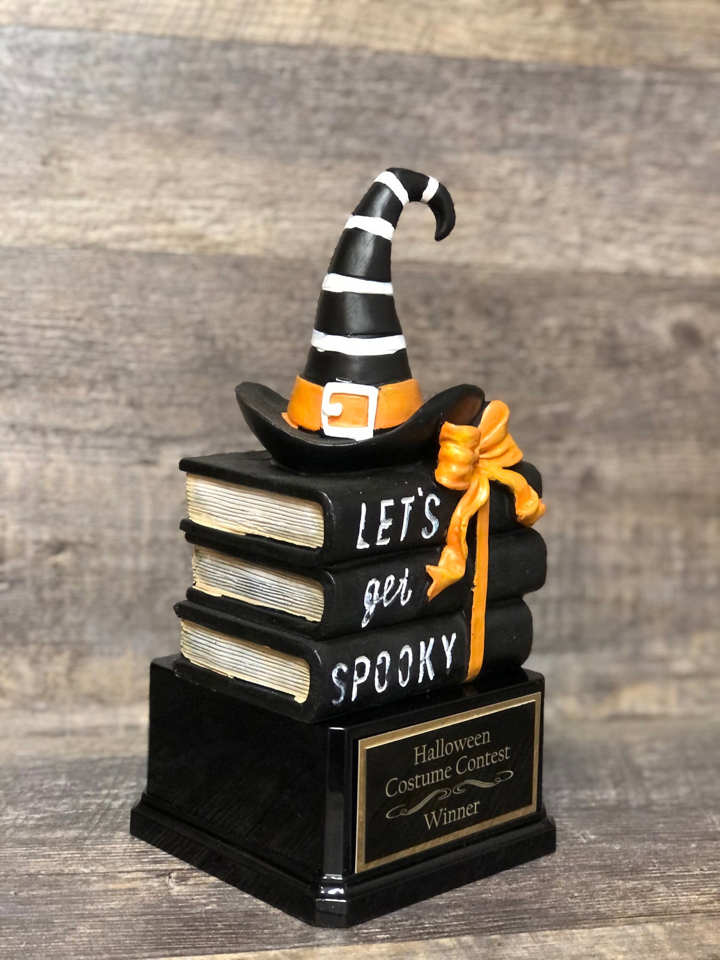 Halloween Trophy Witches Hat & Books Trunk Or Treat Trophy Best Costume Winner Pumpkin Carving Contest Pumpkin Trophy Halloween Decor
