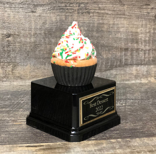 Cupcake Trophy Happy Birthday Gag Gift Best Dessert Bake Off Trophy Baking Competition Trophy Custom Distance Gift Funny Trophy Adult Humor