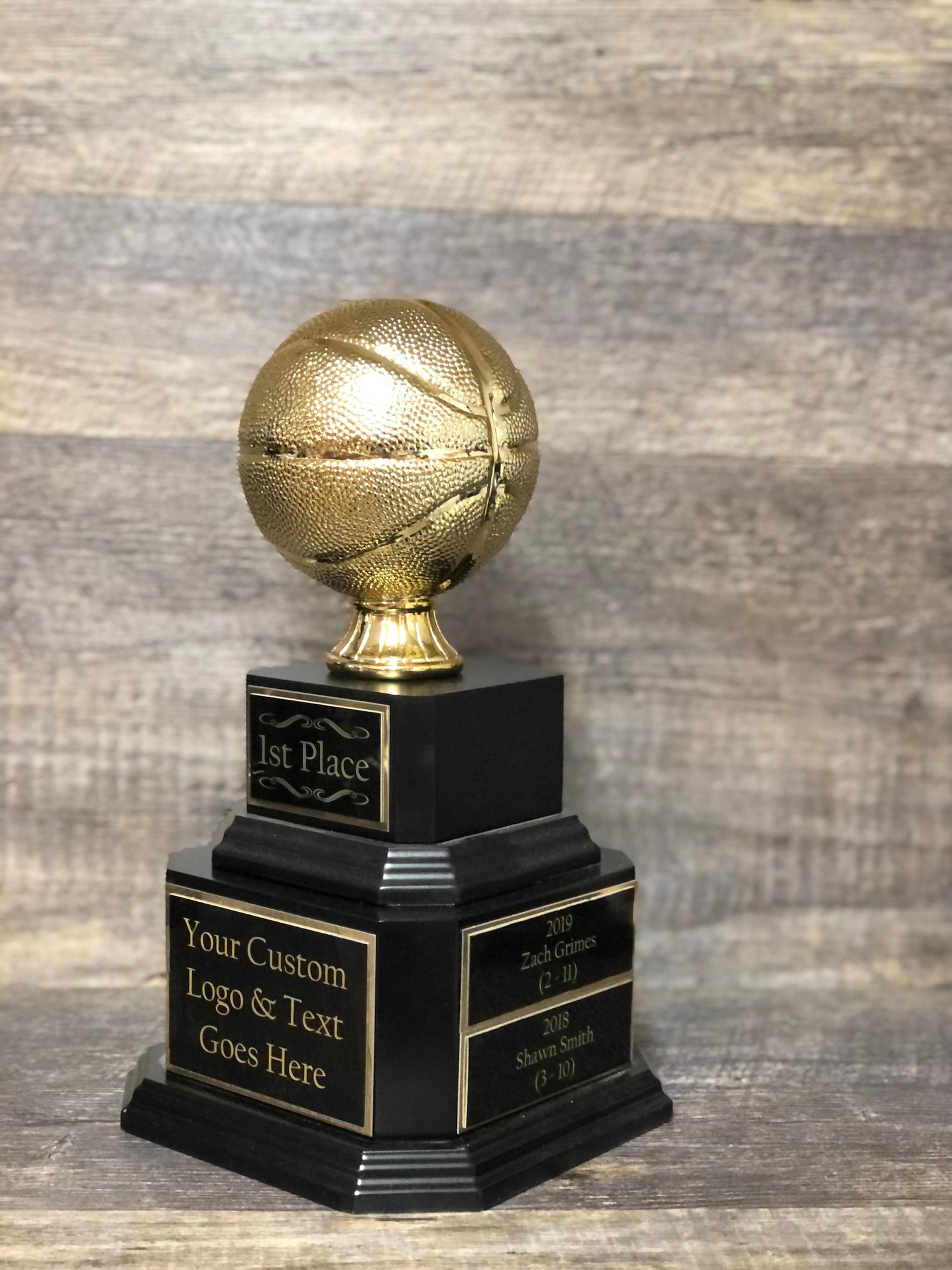 Basketball Trophy Basketball Madness Fantasy Trophy 6 or 12  Perpetual Trophy League Bracket Winner Fantasy Basketball Award Trophy