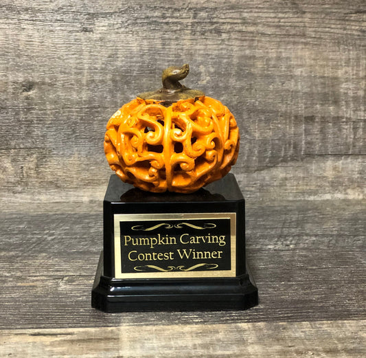 Mini Halloween Trophy Pumpkin Carving Contest Costume Contest Winner Office Award Best Pumpkin Jack O Lantern Trophy Trunk or Treat