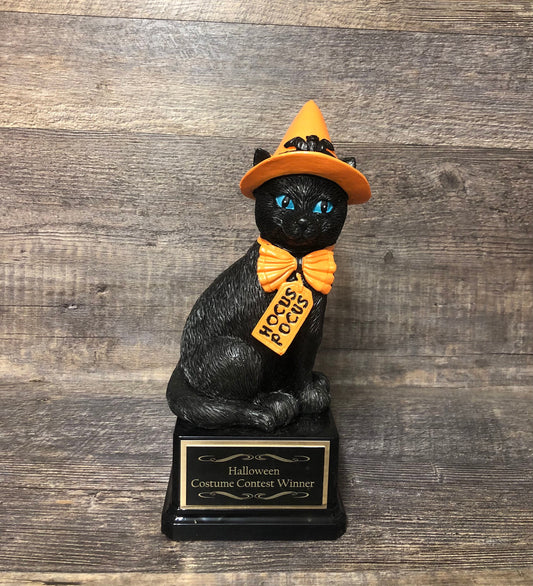 Halloween Trophy Scariest Costume Contest Pumpkin Carving Best Costume Black Cat Day of the Dead Dia De Los Muertos Trunk Or Treat