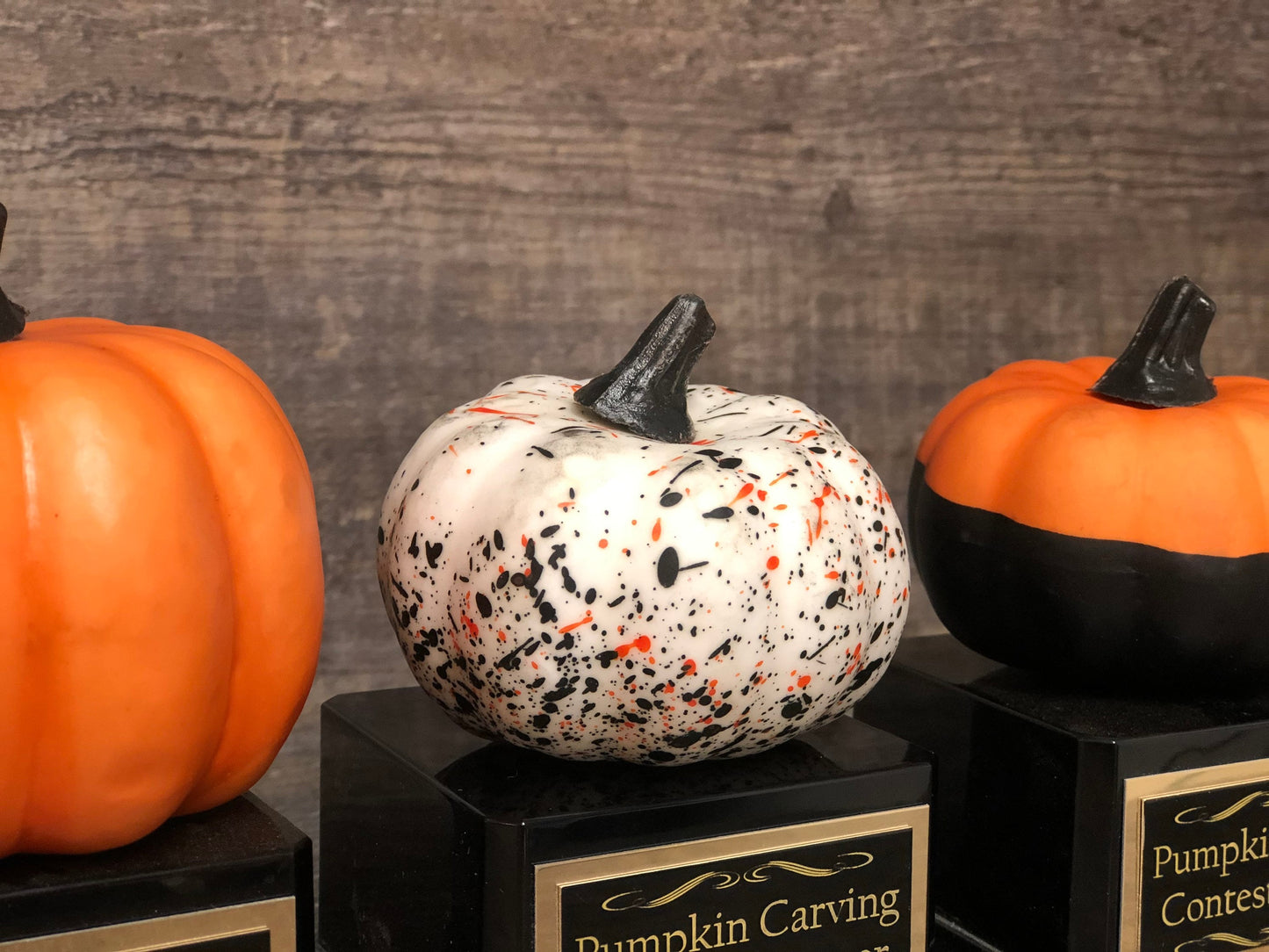 Mini Halloween Trophy Halloween Trophies THREE Pumpkin Carving Contest Trophy or Best Costume Trunk or Treat Jack O Lantern Halloween Decor