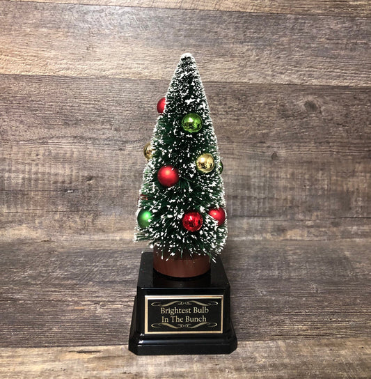 Best Decorated Tree Trophy Holiday Lights Bottle Brush Tree Neighborhood Christmas Trophy Gingerbread House Cookie Decorating Ugly Sweater