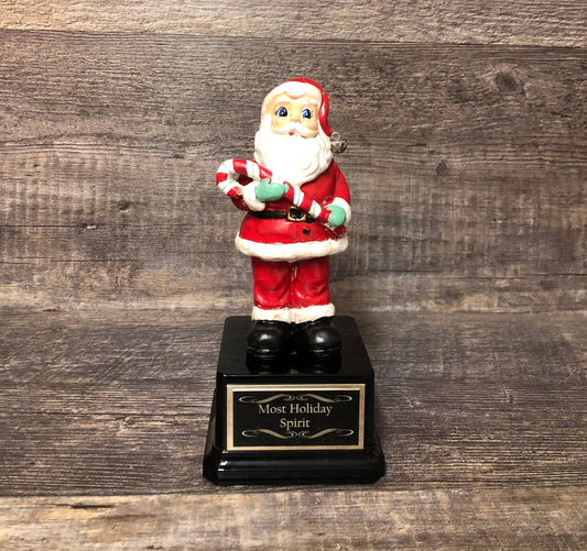 Most Holiday Spirit Christmas Trophy Ugly Sweater Trophy Vintage Style Santa Ugliest Sweater Holiday Party Award Winner Cookie Bake Off