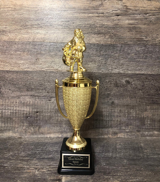Most Holiday Spirit Christmas Trophy Ugly Sweater Trophy Santa Trophy Ugliest Sweater Holiday Party Award Winner Cookie Bake Off