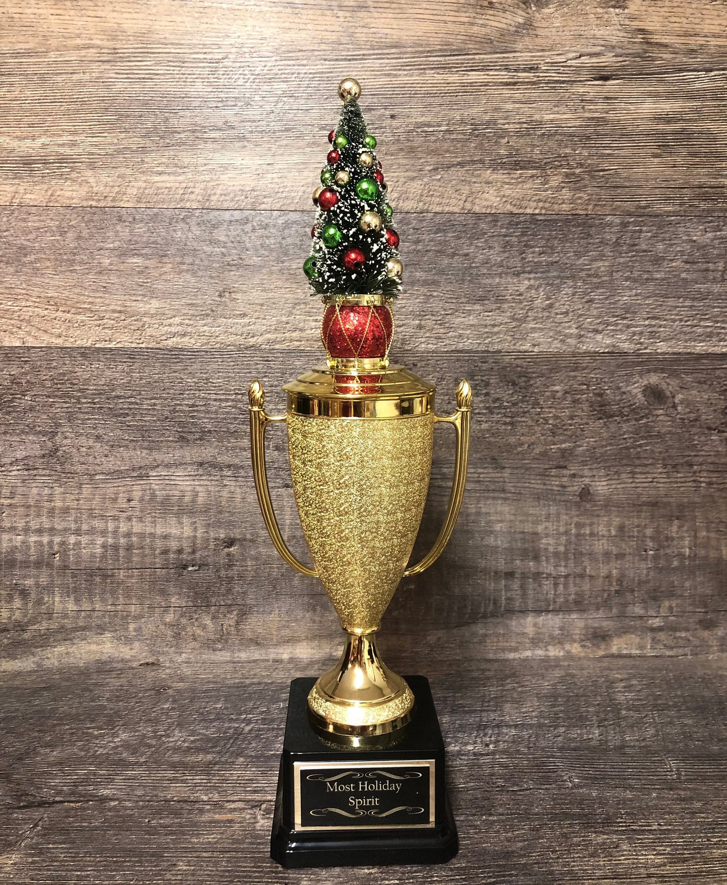 Best Decorated Tree or House Most Holiday Spirit Christmas Trophy Ugly Sweater Trophy Ugliest Sweater Holiday Party Cookie Bake Off