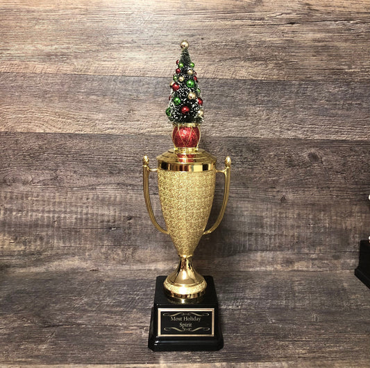 Best Decorated Tree or House Most Holiday Spirit Christmas Trophy Ugly Sweater Trophy Ugliest Sweater Holiday Party Cookie Bake Off