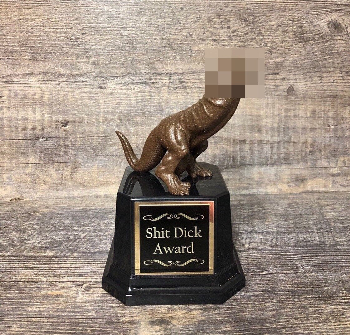 Funny Trophy Shit Dick Award Full Of Shit LOSER Trophy Sacko Award Gag Gift Fantasy Football Loser FFL Last Place Fantasy Funny Award