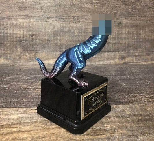 Funny Penis Trophy Award You're A Dick Mature Fantasy Football League LOSER Trophy Adult Humor Dickhead Penis Funny Dinosaur Award