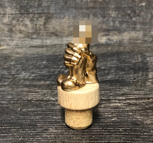 Golden WANKER Wine Stopper Mature Funny Novelty Gift Bottle Cork Stopper Gag Gift Wine Lover Birthday Gift Stocking Stuffer Secret Santa