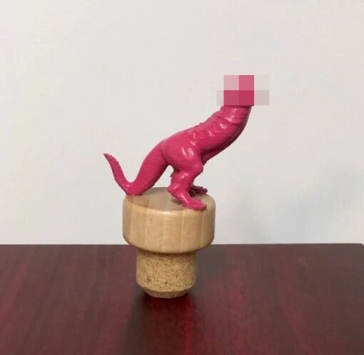 Pink DICKASAURUS Wine Stopper Funny Birthday Day Gift Gift For Him Novelty Bottle Wine Cork Wine Stopper Gag Gift Wine Lover Birthday Gift