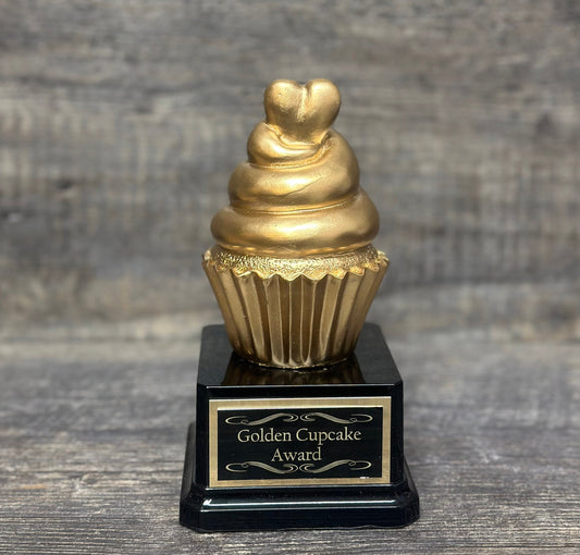 Golden Cupcake Trophy Bake Off Trophy Baking Competition Trophy Birthday Gag Gift Cupcake Dessert Trophy Funny Trophy Adult Humor