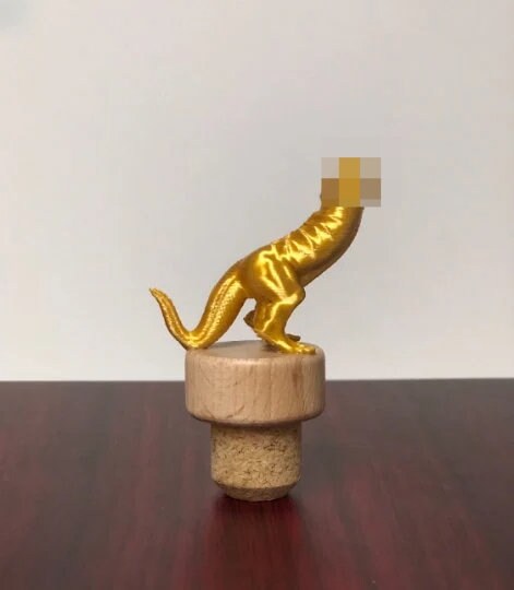 Golden Brown DICKASAURUS Wine Stopper Mature Funny Novelty Bottle Cork Wine Stopper Gag Gift Christmas Stocking Wine Lover Birthday Gift