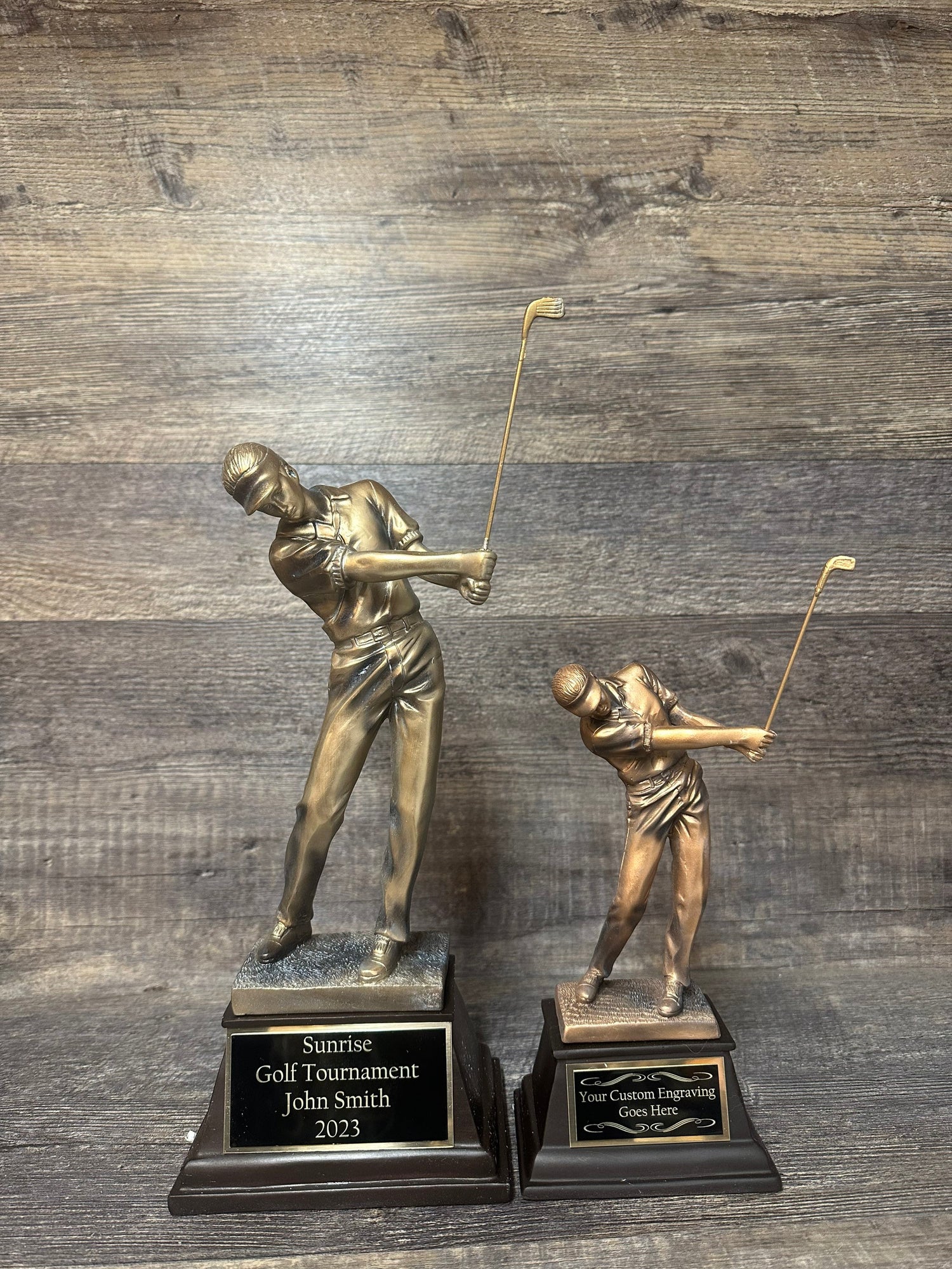 Set Of 4 Classic Golf Trophies Tournament Trophy Golf Charity Event Hole In One Under Par Bragging Rights Best Score Guys Weekend Trip