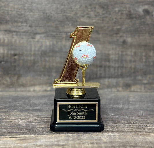Golf Hole In One Trophy Tournament Trophy Classic Golf Charity Event Trophy Recognition Trophy Bragging Right Best Score Guys Weekend