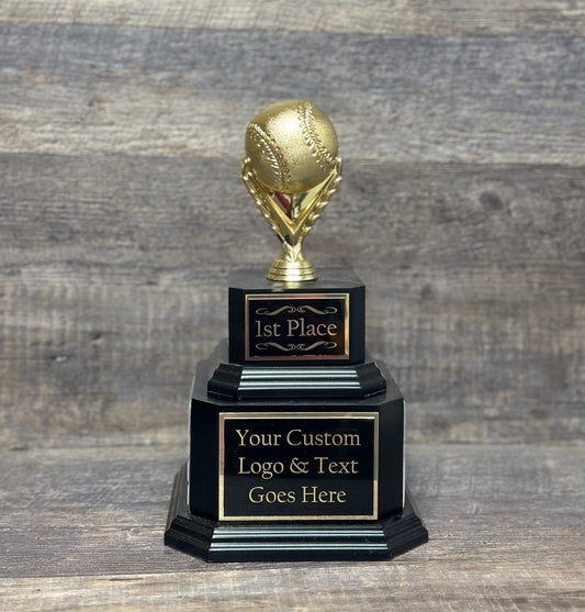 Baseball Trophy Fantasy Baseball Perpetual Trophy Gold Baseball Award FBB Baseball League Champion Championship Team Award Personalized