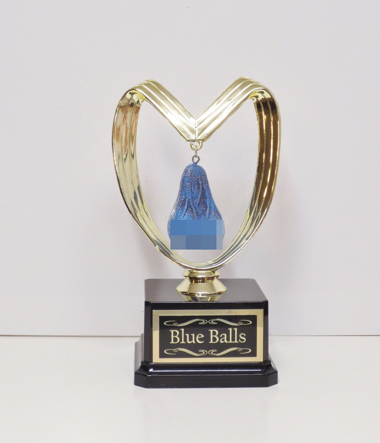 Fantasy Football Sacko Loser Trophy Blue Balls Funny Trophy FFL You Suck Balls Trophy Last Place Loser Adult Humor Gag Gift Testicle