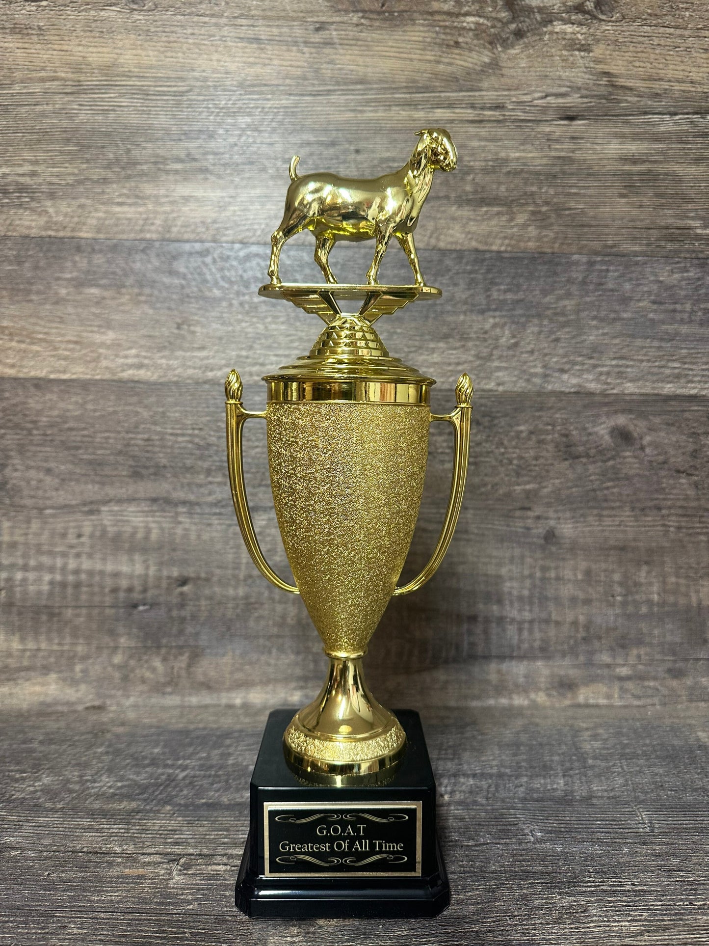 Goat Award Trophy Cup Greatest Of All Time G.O.A.T. Funny Trophy Gag Gift Top Sales Motivational Achievement Award Personalized Winner