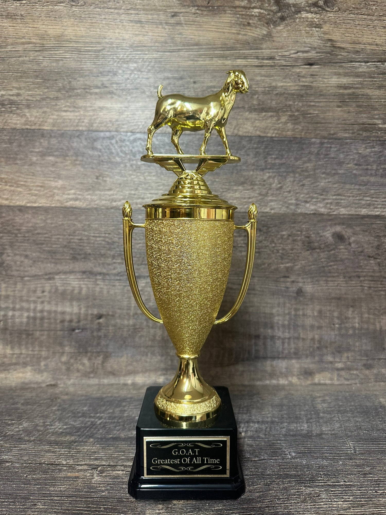 Goat Award Trophy Cup Greatest Of All Time G.O.A.T. Funny Trophy Gag Gift Top Sales Motivational Achievement Award Personalized Winner