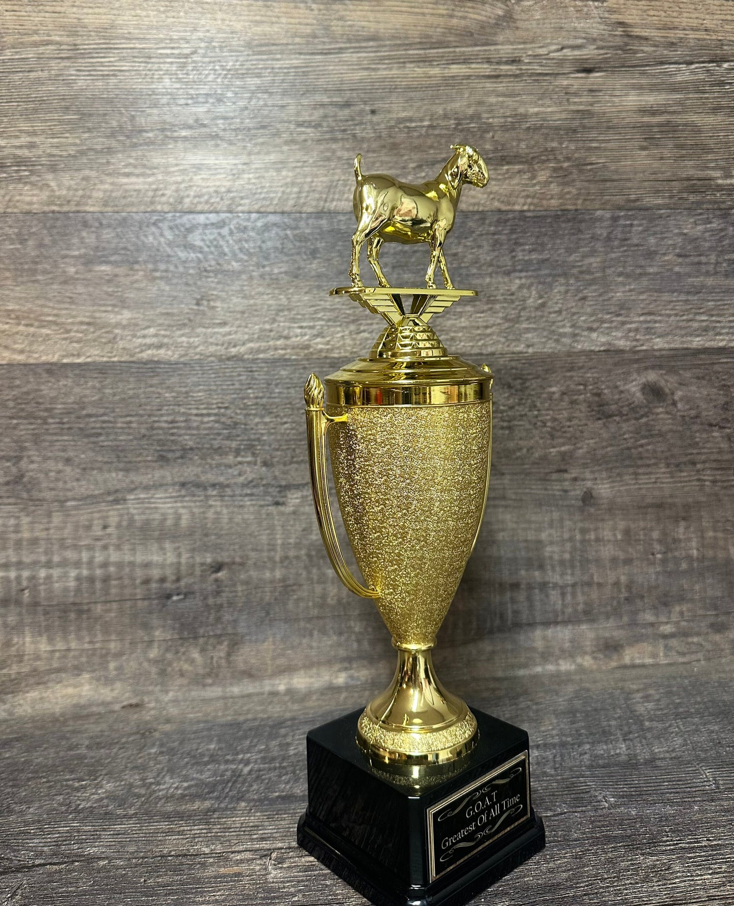 Goat Award Trophy Cup Greatest Of All Time G.O.A.T. Funny Trophy Gag Gift Top Sales Motivational Achievement Award Personalized Winner
