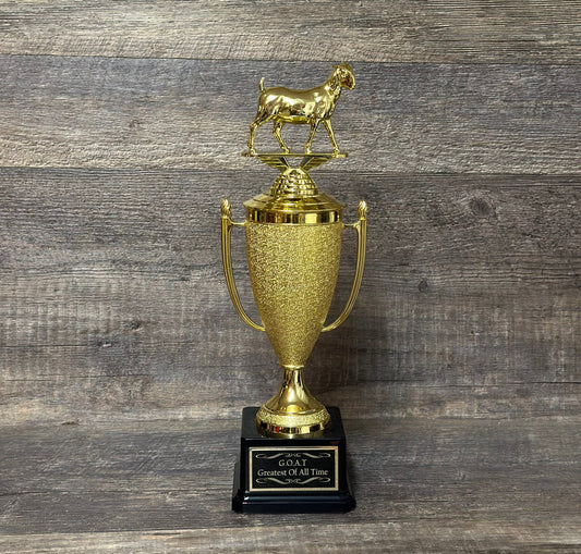 Goat Award Trophy Cup Greatest Of All Time G.O.A.T. Funny Trophy Gag Gift Top Sales Motivational Achievement Award Personalized Winner