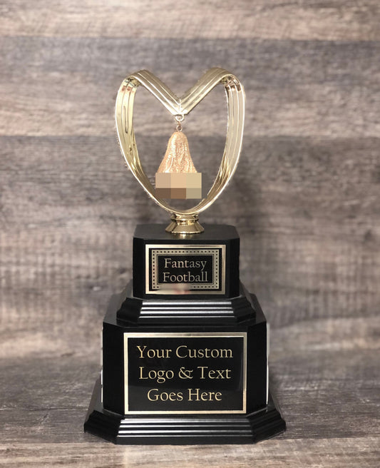 Fantasy Football Trophy Perpetual Last Place GOLDEN Balls You Suck FFL Sacko Trophy You've Got Balls Funny Trophy Adult Humor Testicle