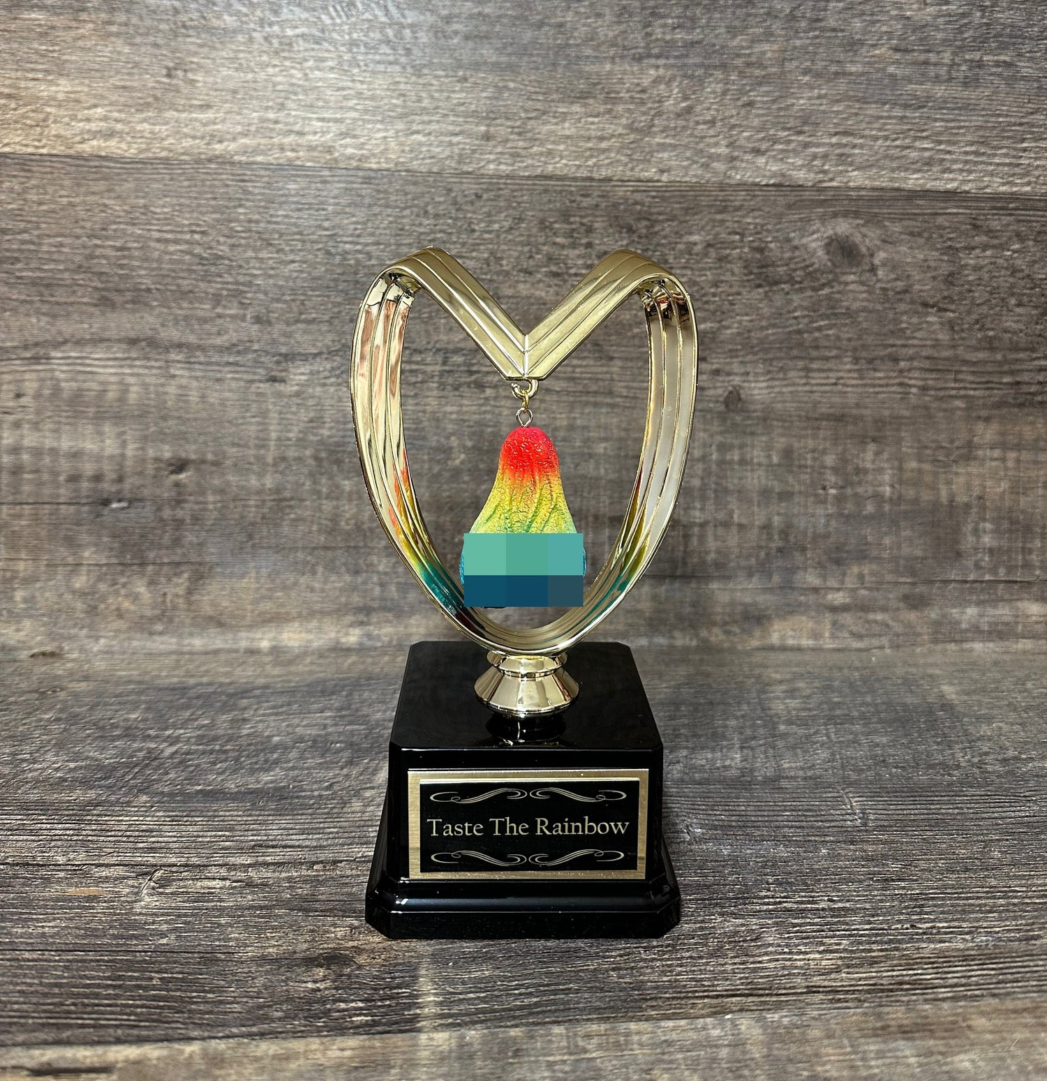 Rainbow Testicle Nut Sack Award Funny Trophy You Suck Balls LGBTQ Funny Gag Gift Adult Humor Gag Gift