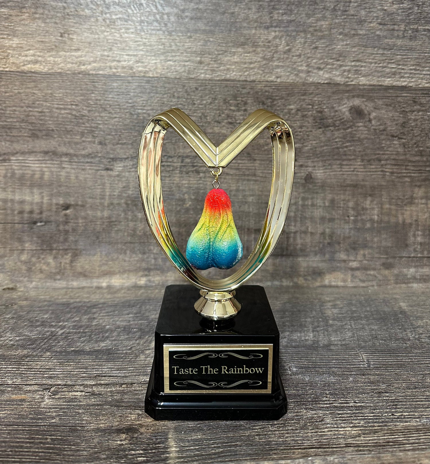 Rainbow Testicle Nut Sack Award Funny Trophy You Suck Balls LGBTQ Funny Gag Gift Adult Humor Gag Gift