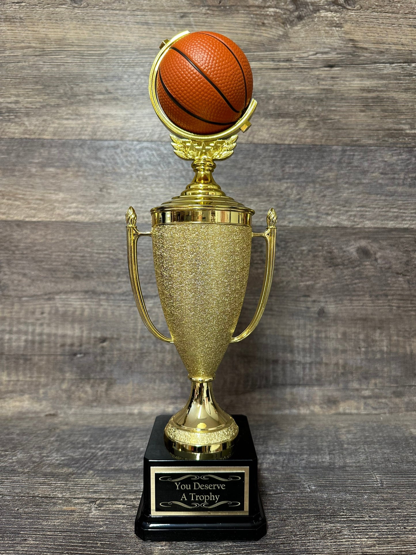 Madness Basketball Trophy Bracket Champion Award FBBL FBL Color Basketball 14.5" Cup Trophy Fantasy Basketball League Champ Team Award