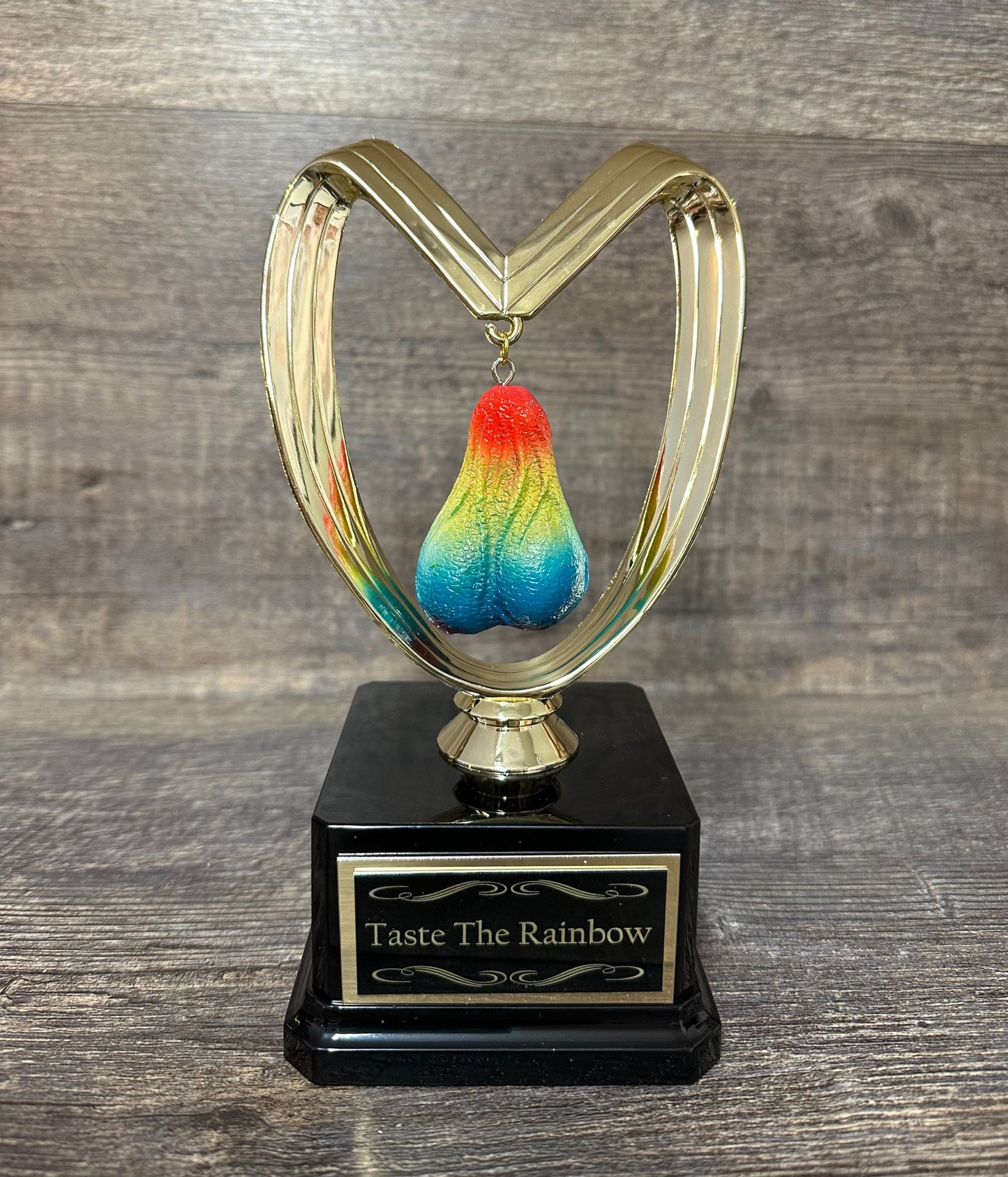 Rainbow Testicle Nut Sack Award Funny Trophy You Suck Balls LGBTQ Funny Gag Gift Adult Humor Gag Gift