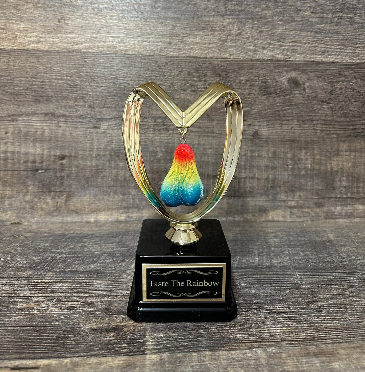 Rainbow Testicle Nut Sack Award Funny Trophy You Suck Balls LGBTQ Funny Gag Gift Adult Humor Gag Gift