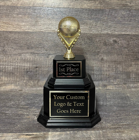 Basketball Trophy Basketball Madness Fantasy Trophy 6 or 12  Perpetual Trophy League Bracket Winner Fantasy Basketball Award Trophy