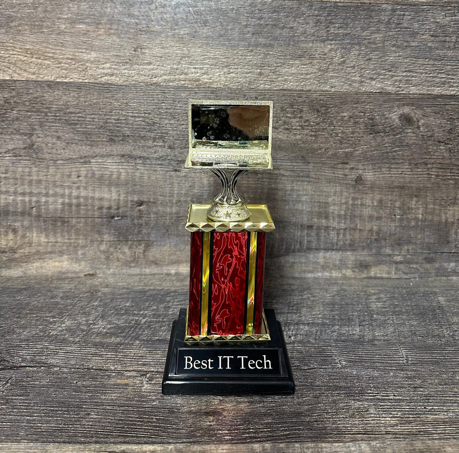 Funny Trophy Laptop Computer Best Gamer or IT Tech Award Computer Trophy Gag Gift Personalized Trophy Dad Gift Father's Day Gift