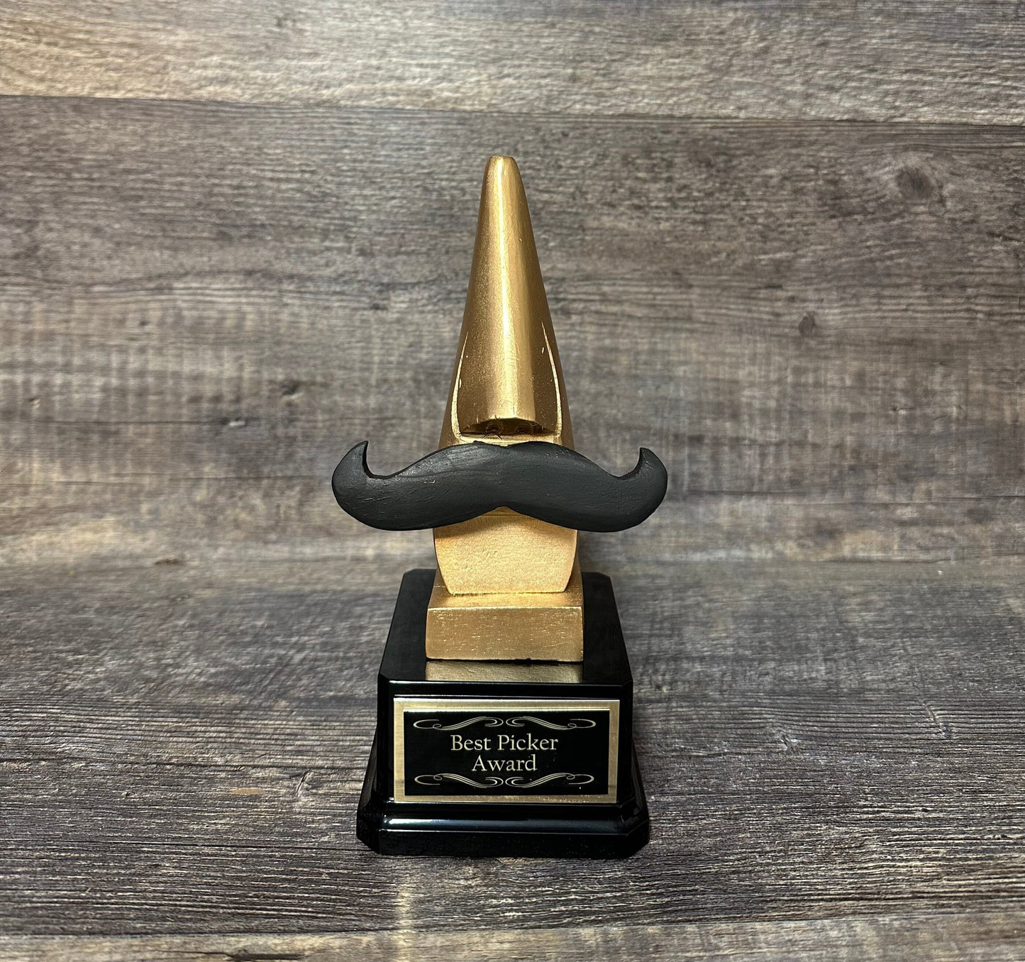 Best Picker Trophy Nose & Mustache Trophy Best Mustache Ride Award Funny Trophy FFl Sacko Adult Humor Gag Gift