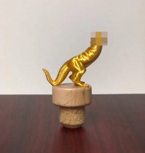 Wine Stopper GOLDEN DICKASAURUS Funny Gag Gift Mature Birthday Gift Novelty Bottle Wine Cork Adult Humor Wine Lover Stocking Stuffer