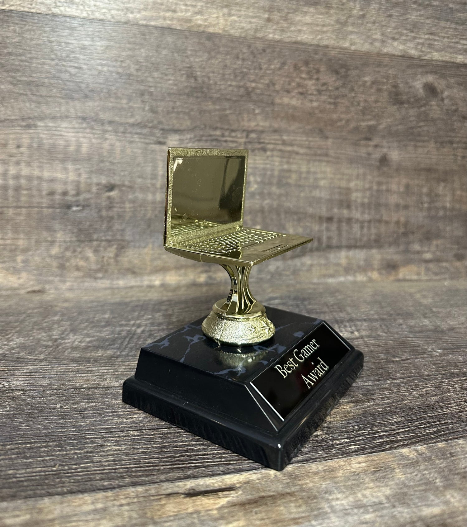 Funny Trophy Best Gamer or IT Tech Award Laptop Computer Trophy Gag Gift Personalized Trophy Dad Gift Father's Day Gift