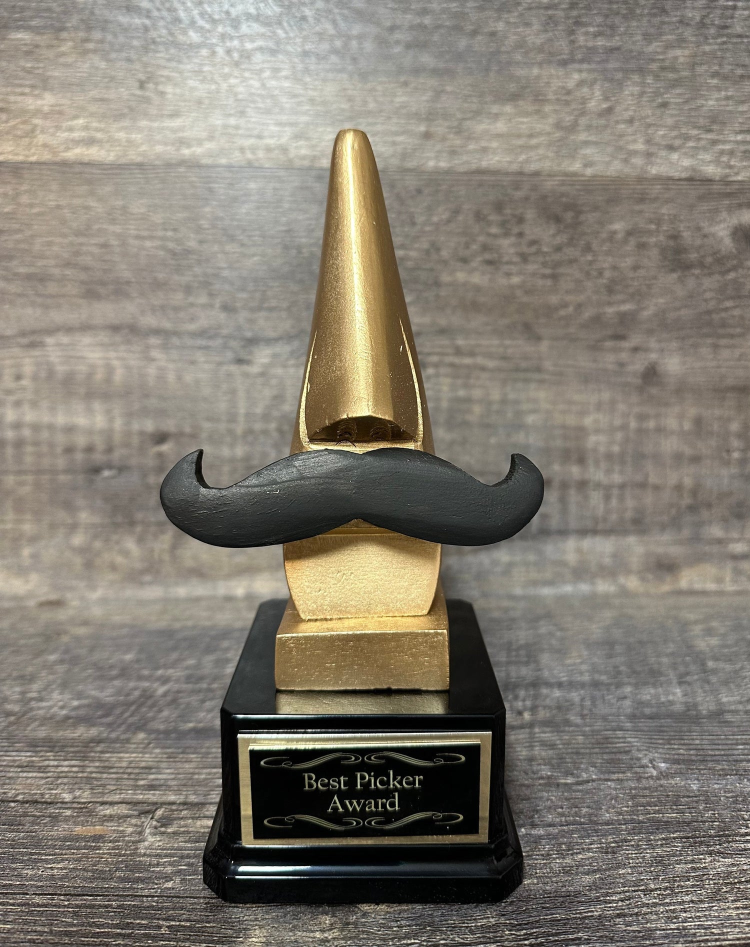 Best Picker Trophy Nose & Mustache Trophy Best Mustache Ride Award Funny Trophy FFl Sacko Adult Humor Gag Gift